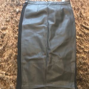 Faux leather skirt